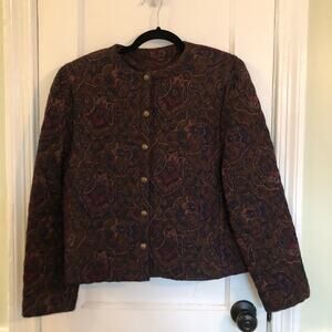 Vintage F.A. Charts Quilted Paisley Jacket